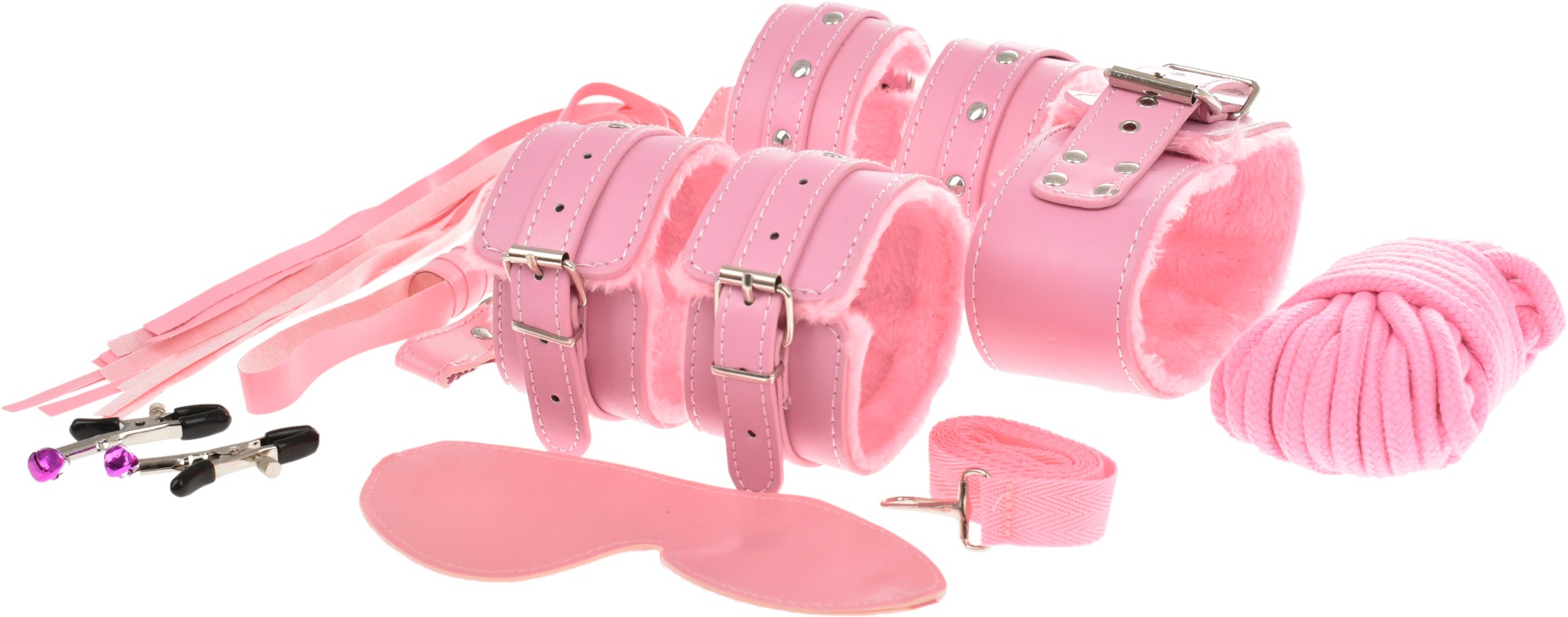 Set BDSM Play Time 8 Piese Roz cu Blanita Guilty Toys, #3, Erotic24.ro