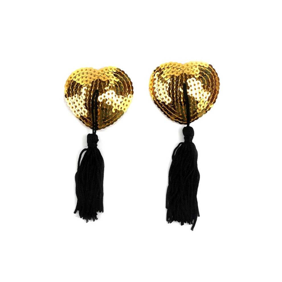 Acoperitoare Sfarcuri Nipple Covers Sparkling Gold Guilty Toys, #1, Erotic24.ro