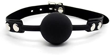 Calus Ball Gag cu Bila din Silicon Negru Passion Labs, Nr. 1, Erotic24.ro