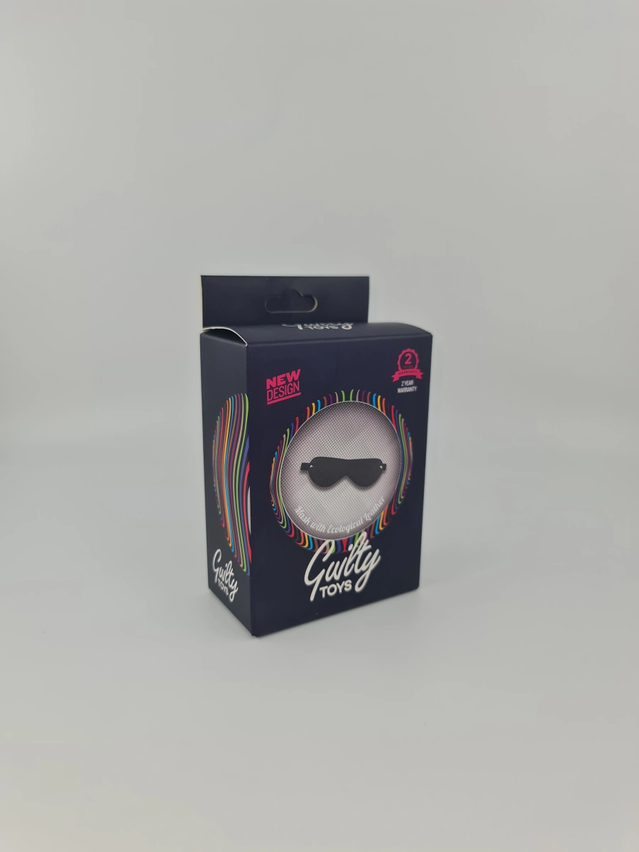 Masca de Ochi Piele Ecologica Soft Neagra Guilty Toys, #2, Erotic24.ro