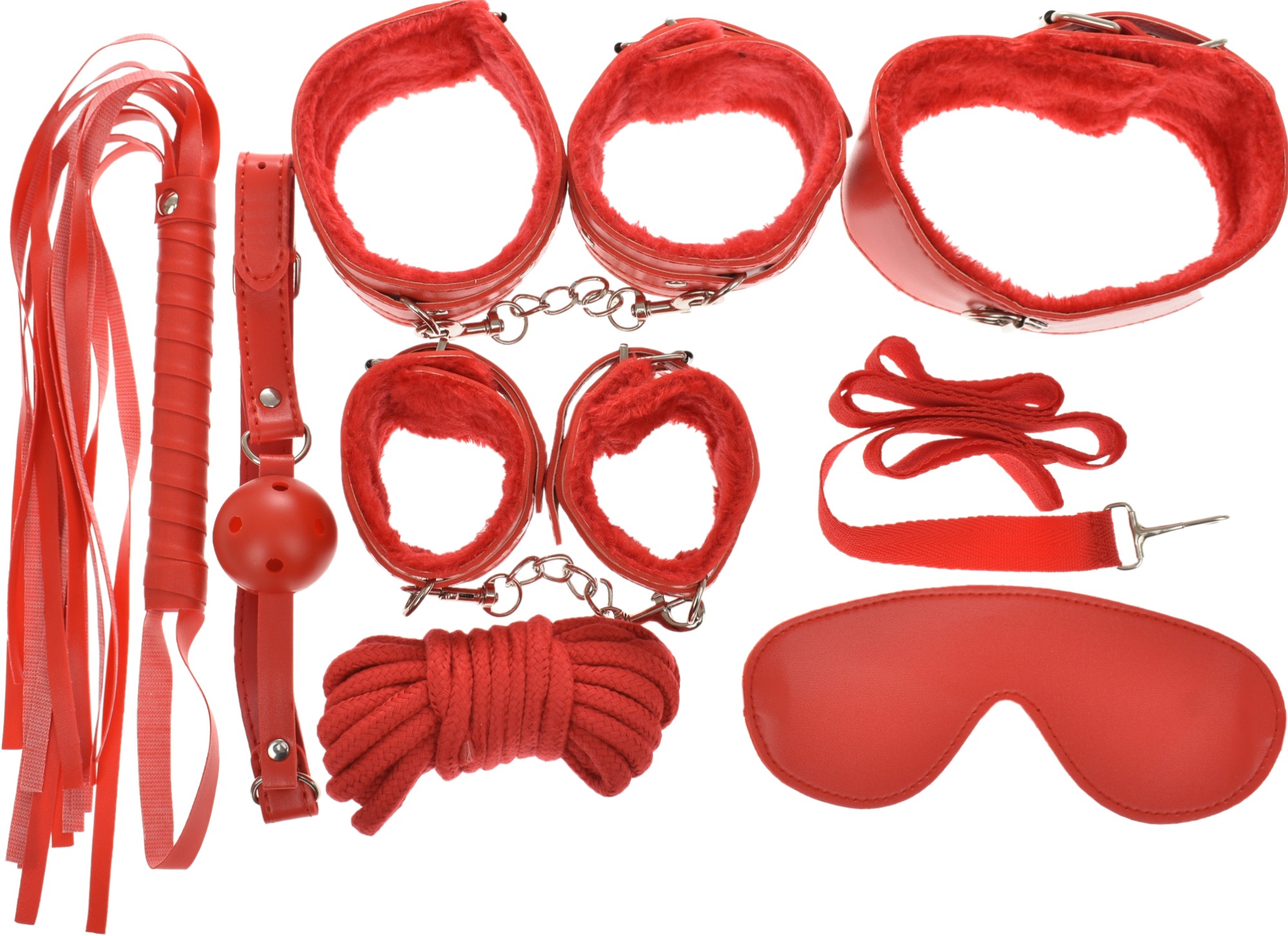 Set BDSM Teach Me 8 Piese Rosu Guilty Toys, #4, Erotic24.ro