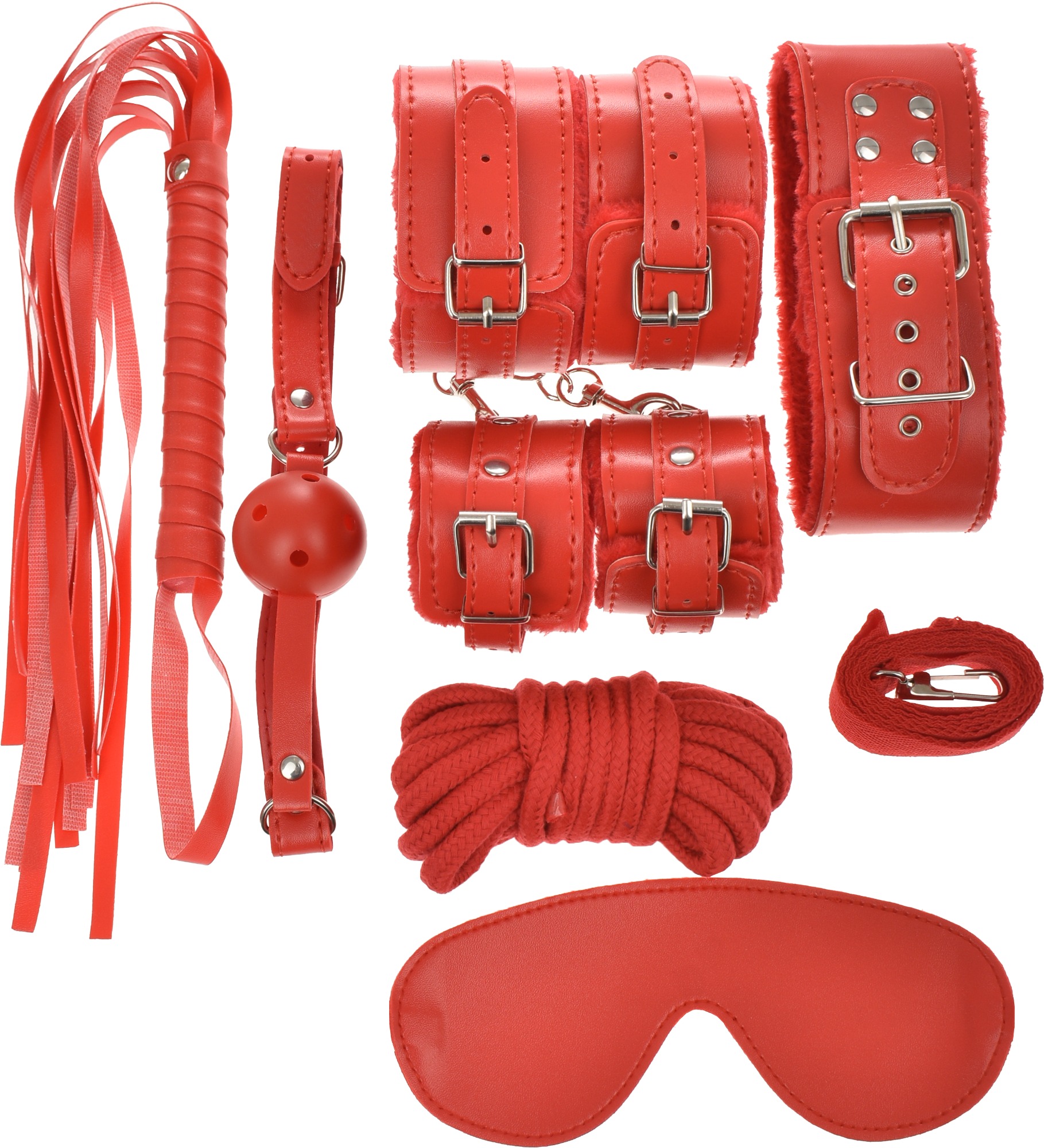 Set BDSM Teach Me 8 Piese Rosu Guilty Toys, #1, Erotic24.ro