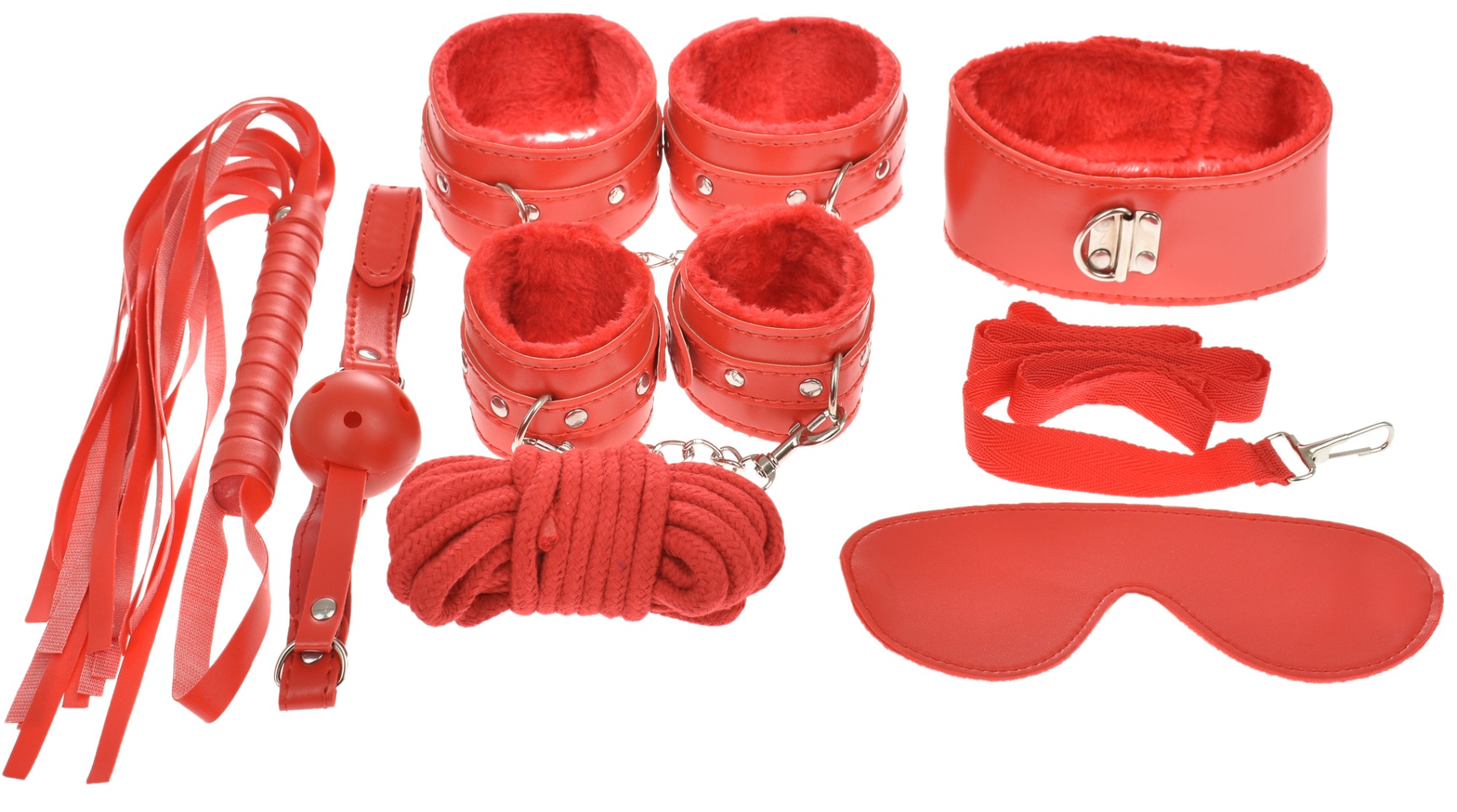 Set BDSM Teach Me 8 Piese Rosu Guilty Toys, #3, Erotic24.ro