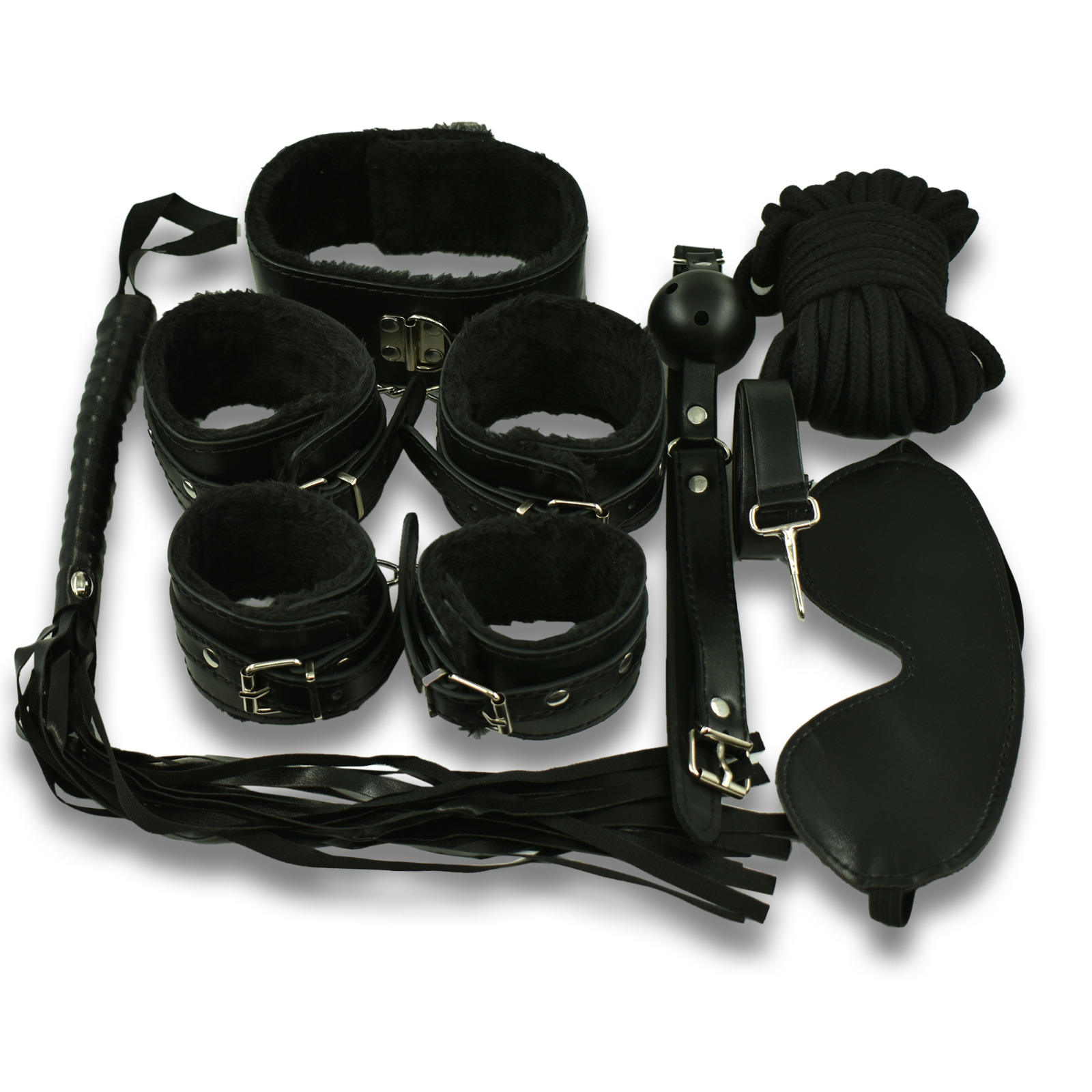 Set BDSM Spoil Me 7 Piese Negru Guilty Toys, #1, Erotic24.ro