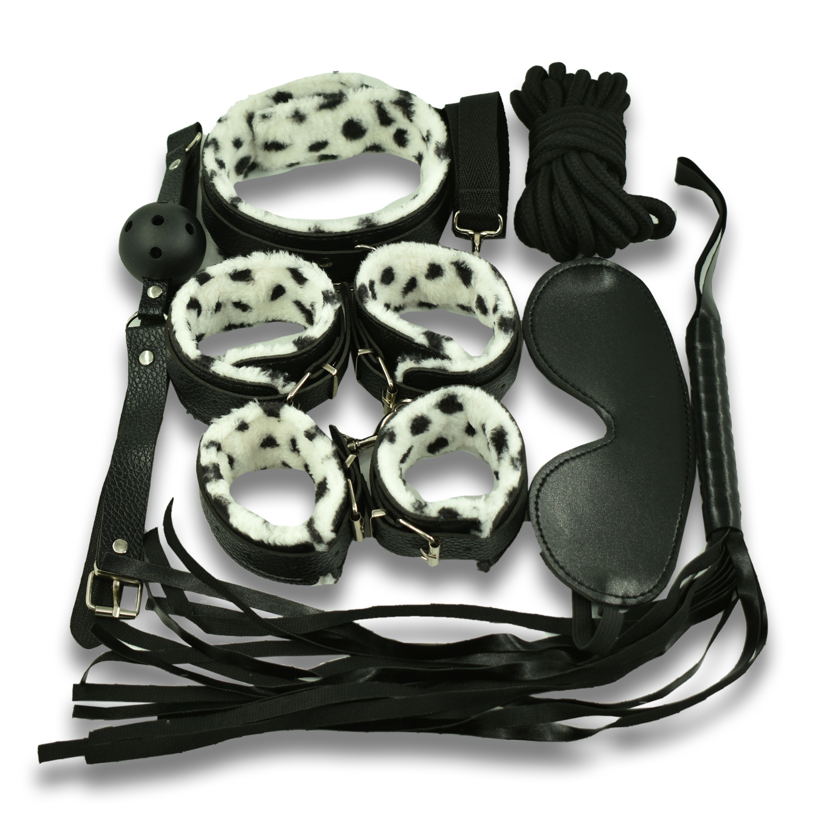 Set BDSM Crazy Moments 7 Piese Negru/Alb Passion Labs, #1, Erotic24.ro