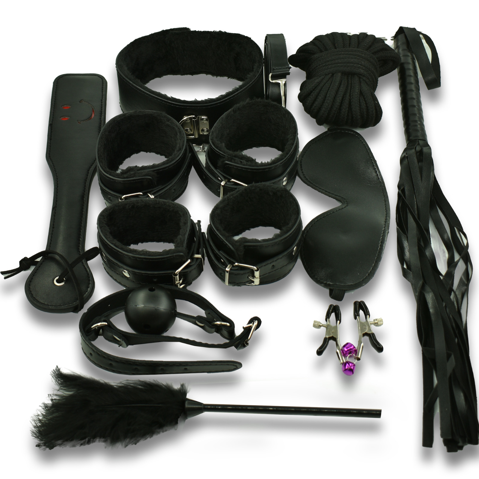 Set BDSM Spank Me 10 Piese Negru, #1, Erotic24.ro