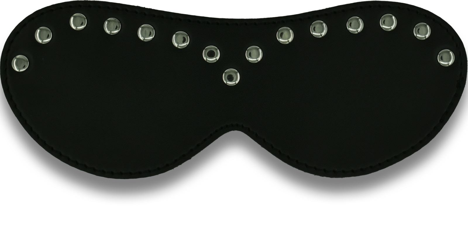 Masca Bondage Capse Metalice Piele Ecologica Neagra Guilty Toys, #1, Erotic24.ro