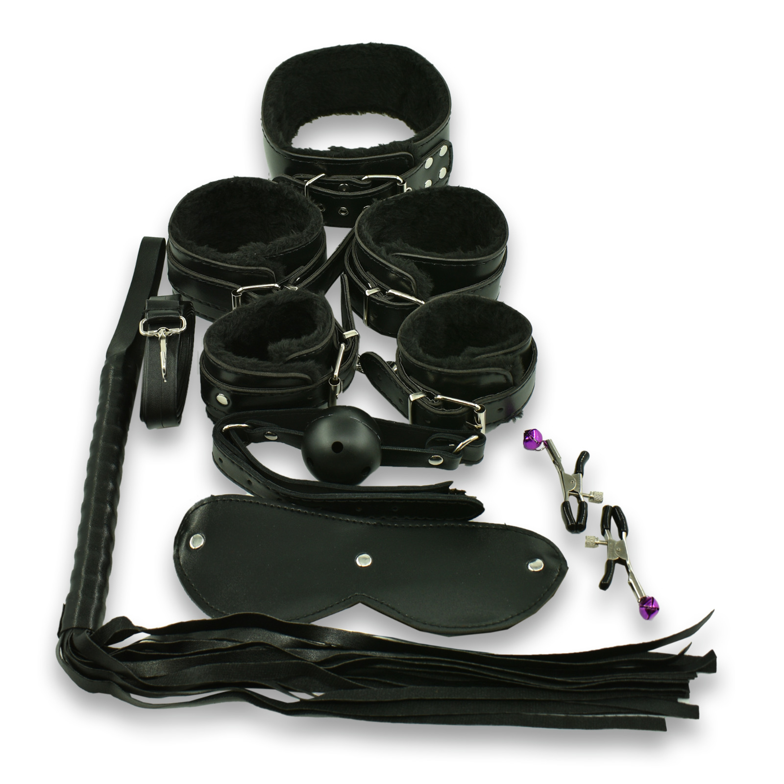 Set BDSM Kinky 7 Piese Negru Guilty Toys, #1, Erotic24.ro