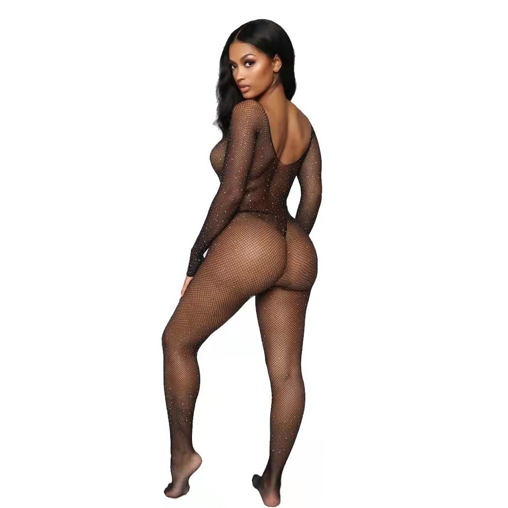 Bodystocking Shine Like a Star Negru OS, #5, Erotic24.ro