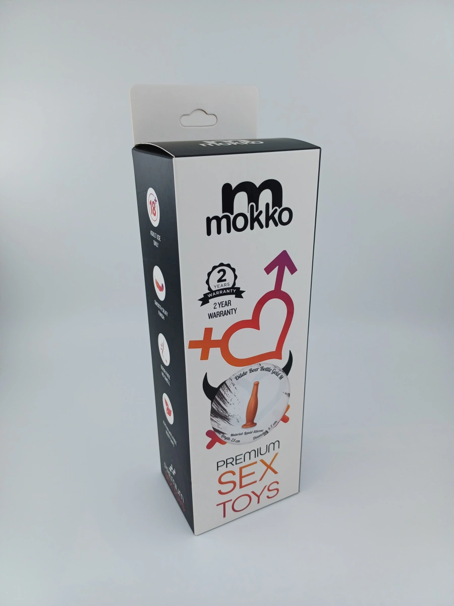 Dildo Beer Bottle Medium Silicon Lichid Auriu Ventuza 23 cm Mokko Toys, #5, Erotic24.ro