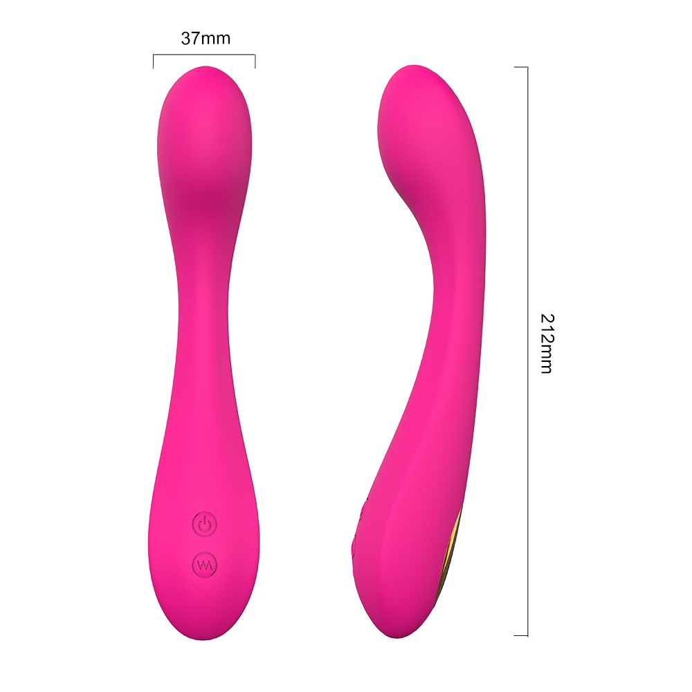 Vibrator Davina, 9 Moduri Vibratii, Silicon, USB, Roz, 21.2 cm, Mokko Toys, Nr. 8, Erotic24.ro