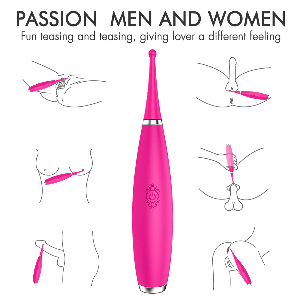 Vibrator Point Sparky 9 Moduri Vibratii Silicon USB Roz 18 cm Guilty Toys, #5, Erotic24.ro