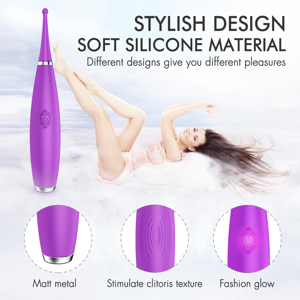 Vibrator Point Sparky 9 Moduri Vibratii Silicon USB Mov 18 cm Guilty Toys, #2, Erotic24.ro