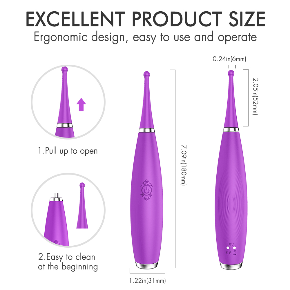 Vibrator Point Sparky 9 Moduri Vibratii Silicon USB Mov 18 cm Guilty Toys, #7, Erotic24.ro