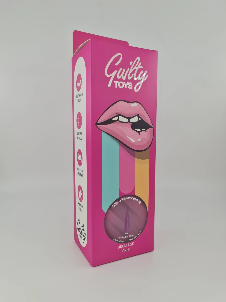 Vibrator Point Sparky 9 Moduri Vibratii Silicon USB Mov 18 cm Guilty Toys, #9, Erotic24.ro