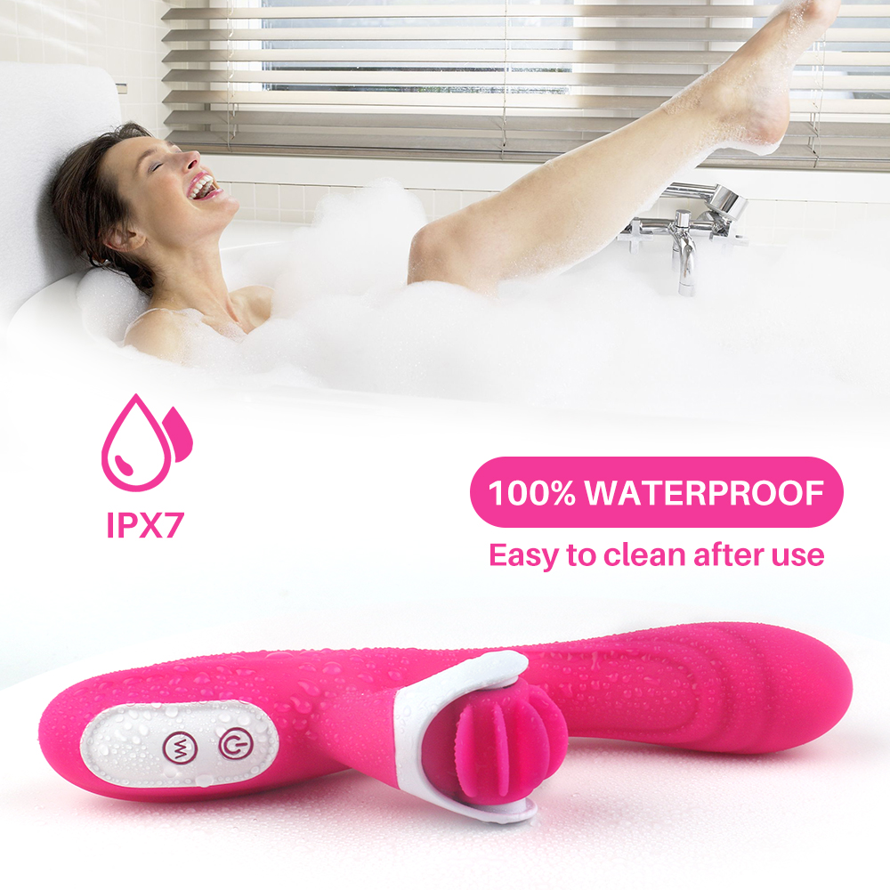 Vibrator Wheely 9 Moduri Vibratii+Rotatii Silicon USB Roz 21.9 cm Mokko Toys, #6, Erotic24.ro