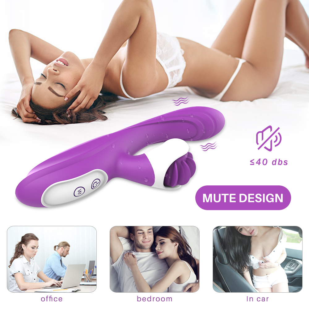 Vibrator Wheely 9 Moduri Vibratii+Rotatii Silicon USB Mov 21.9 cm Mokko Toys, #8, Erotic24.ro