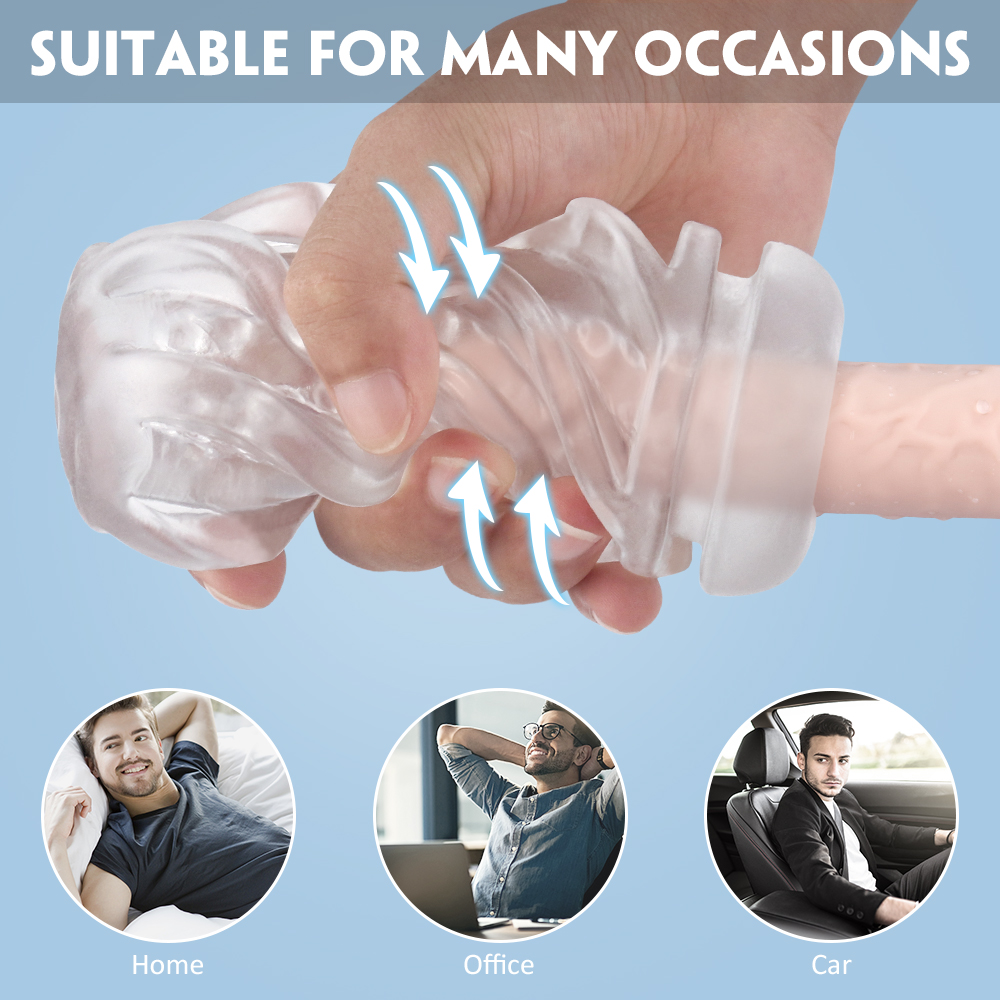 Masturbator Icey cu Suport Handsfree, 9 Moduri Vibratii+3 Moduri Suctiune, Alb/Verde, Guilty Toys, #6, Erotic24.ro