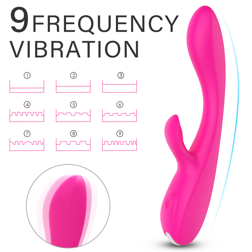 Vibrator Rabbit Wyatt 9 Moduri Vibratii Silicon USB Roz Mokko Toys, #7, Erotic24.ro