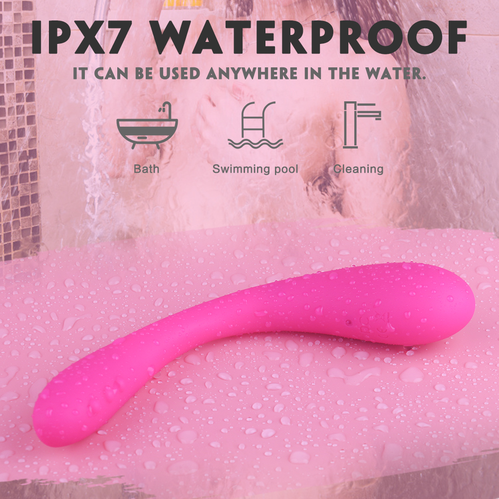 Vibrator Multifunctional Bendable Emma, 9 Moduri Vibratii, Remote Control, Silicon, USB, Roz, 18.5 cm, Mokko Toys, #6, Erotic24.ro