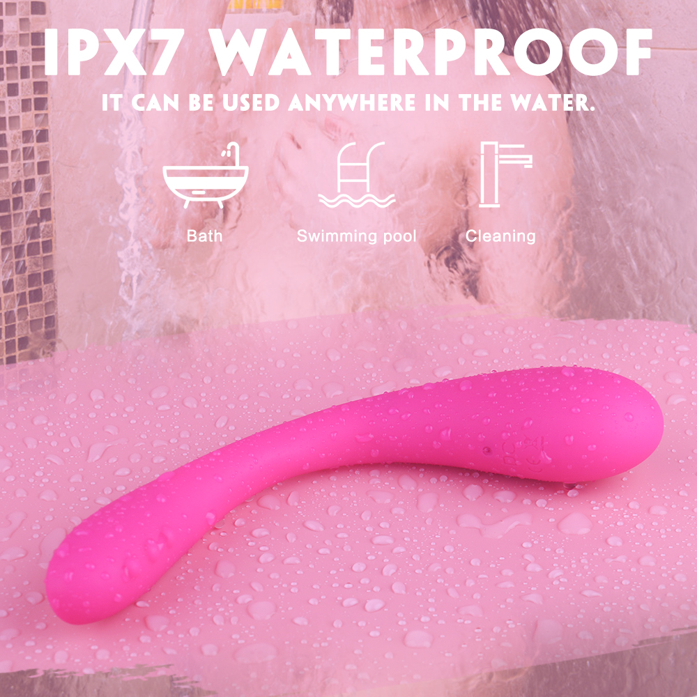 Vibrator Multifunctional Bendable Emma, 9 Moduri Vibratii, Remote Control, Silicon, USB, Roz, 18.5 cm, Mokko Toys, #7, Erotic24.ro