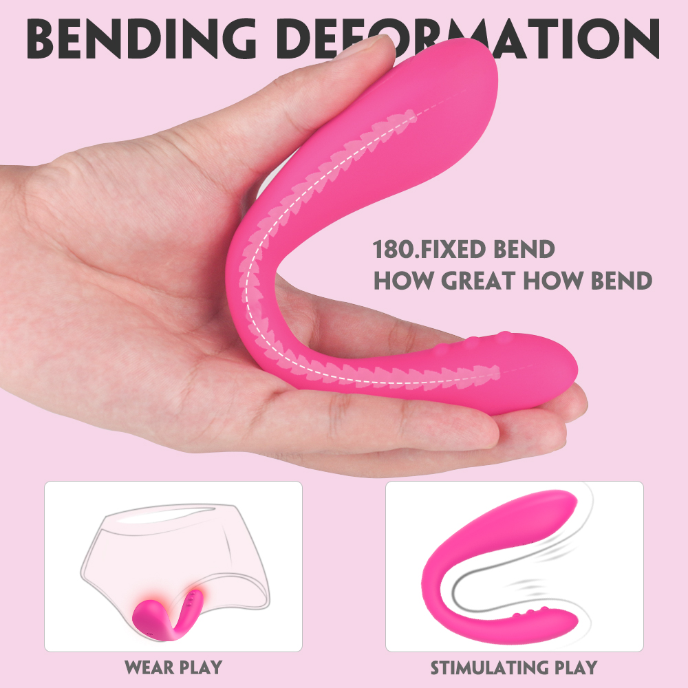 Vibrator Multifunctional Bendable Emma, 9 Moduri Vibratii, Remote Control, Silicon, USB, Roz, 18.5 cm, Mokko Toys, #10, Erotic24.ro
