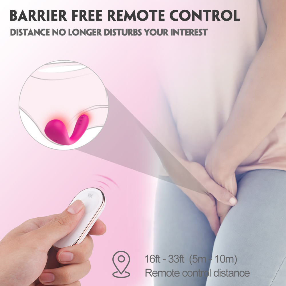 Vibrator Multifunctional Bendable Emma, 9 Moduri Vibratii, Remote Control, Silicon, USB, Roz, 18.5 cm, Mokko Toys, #12, Erotic24.ro