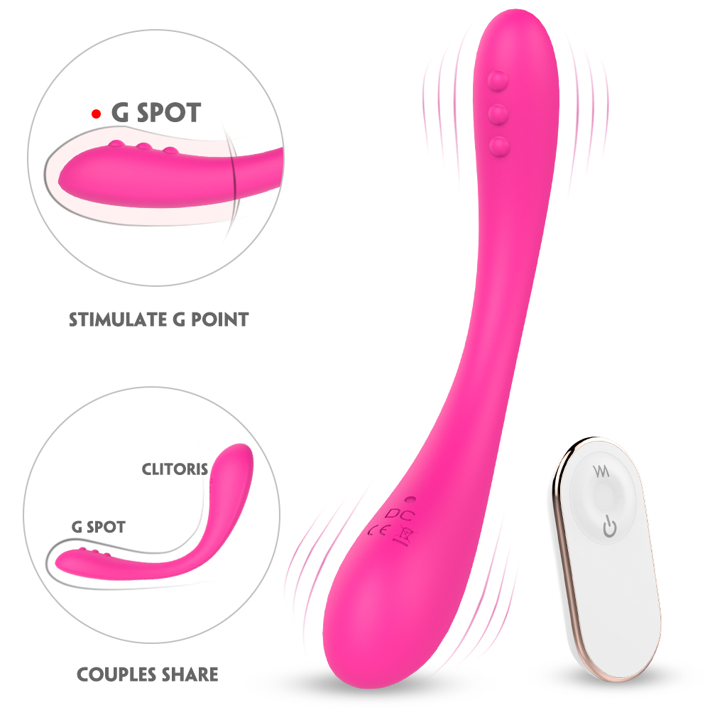 Vibrator Multifunctional Bendable Emma, 9 Moduri Vibratii, Remote Control, Silicon, USB, Roz, 18.5 cm, Mokko Toys, #1, Erotic24.ro