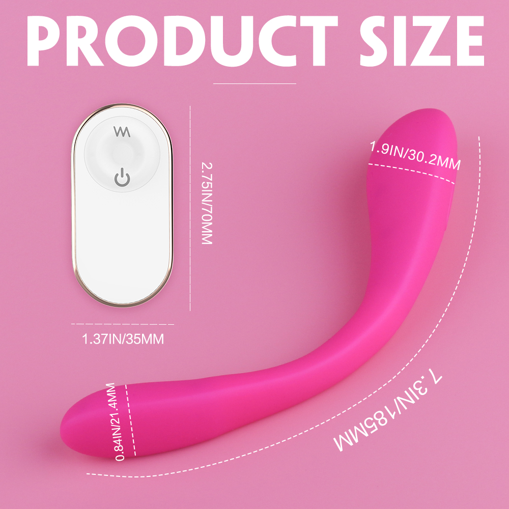 Vibrator Multifunctional Bendable Emma, 9 Moduri Vibratii, Remote Control, Silicon, USB, Roz, 18.5 cm, Mokko Toys, #2, Erotic24.ro