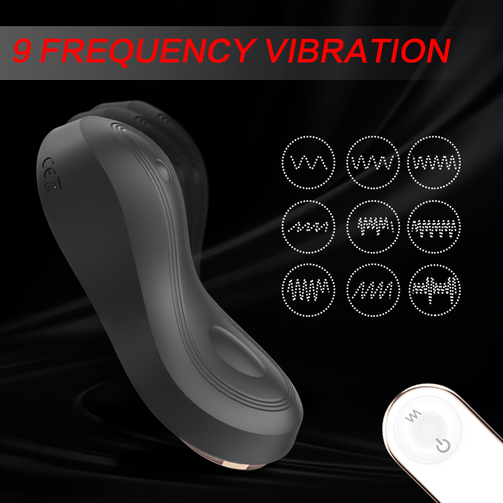 Vibrator Wearable Kadence Remote Control 9 Moduri Vibratii Silicon USB Negru 9.3 cm Passion Labs, Nr. 11, Erotic24.ro