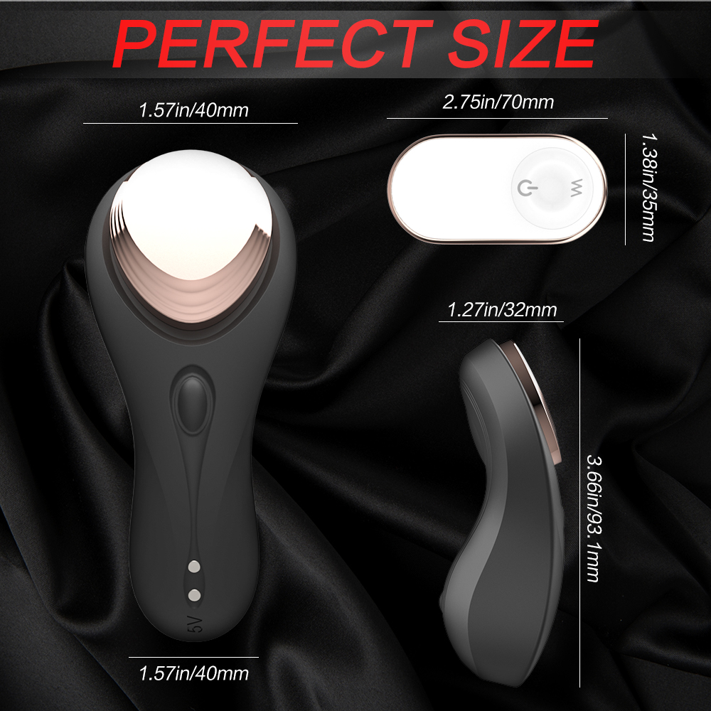Vibrator Wearable Kadence Remote Control 9 Moduri Vibratii Silicon USB Negru 9.3 cm Passion Labs, Nr. 3, Erotic24.ro