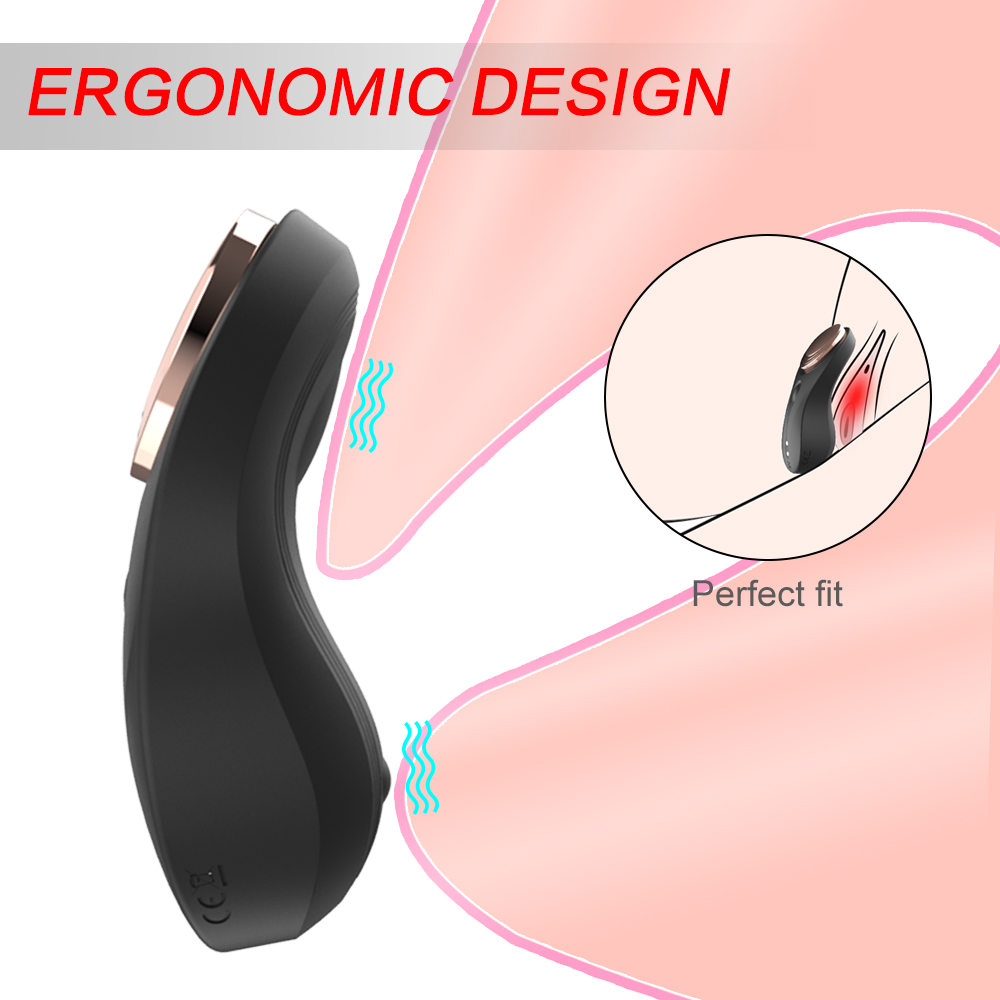 Vibrator Wearable Kadence Remote Control 9 Moduri Vibratii Silicon USB Negru 9.3 cm Passion Labs, Nr. 8, Erotic24.ro