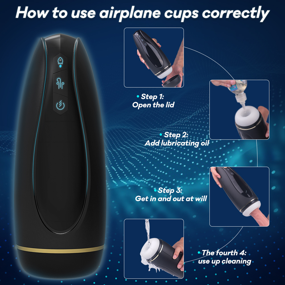 Masturbator Noris, 9 Moduri Vibratii, 5 Moduri Suctiune, 1 Mod Climax, USB, 23.1 cm, Guilty Toys, #2, Erotic24.ro