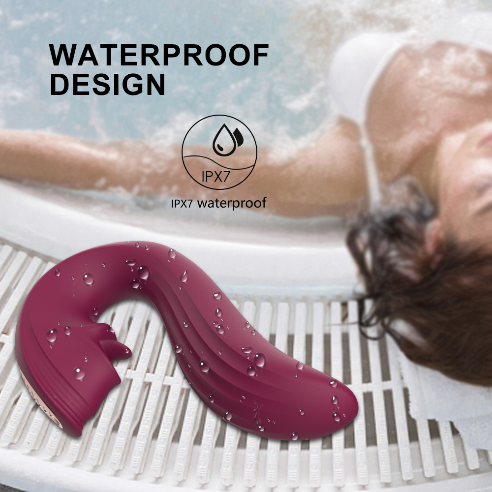 Stimulator Julissa 9 Moduri Vibratii+9 Moduri Miscari -Limba- Silicon USB Rosu Passion Labs, Nr. 7, Erotic24.ro