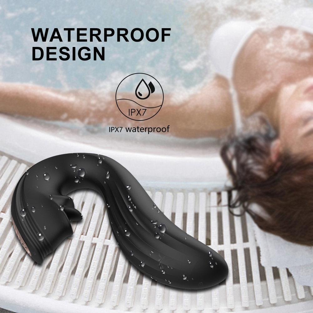 Stimulator Julissa 9 Moduri Vibratii+9 Moduri Miscari "Limba" Silicon USB Negru Passion Labs, #7, Erotic24.ro