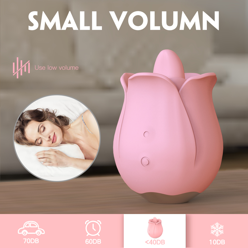 Stimulator Clitoris Rozy 9 Moduri Vibratii+9 Moduri Miscari "Limba" Silicon USB Roz Passion Labs, Nr. 7, Erotic24.ro