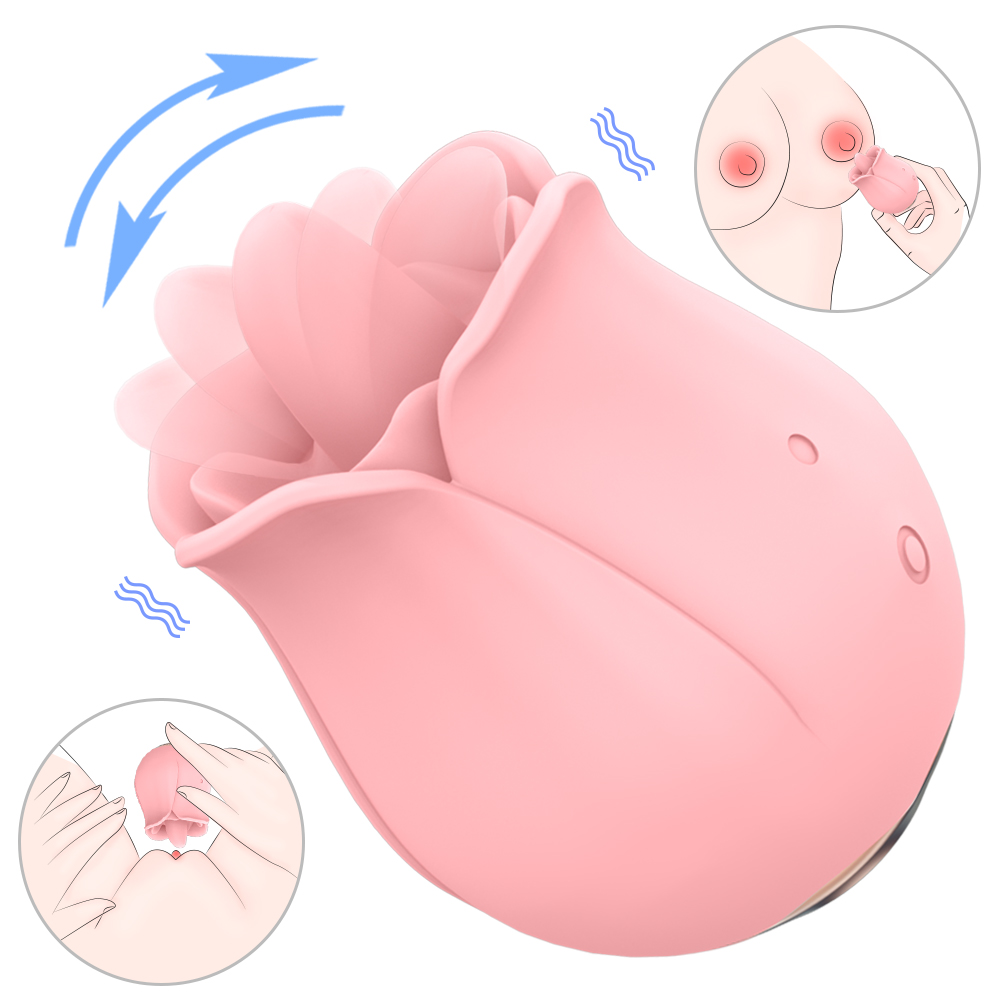 Stimulator Clitoris Rozy 9 Moduri Vibratii+9 Moduri Miscari "Limba" Silicon USB Roz Passion Labs, Nr. 1, Erotic24.ro