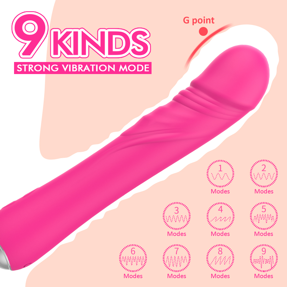 Vibrator Realist Brooks 9 Moduri Vibratii+Incalzire Silicon USB Roz Mokko Toys, #2, Erotic24.ro