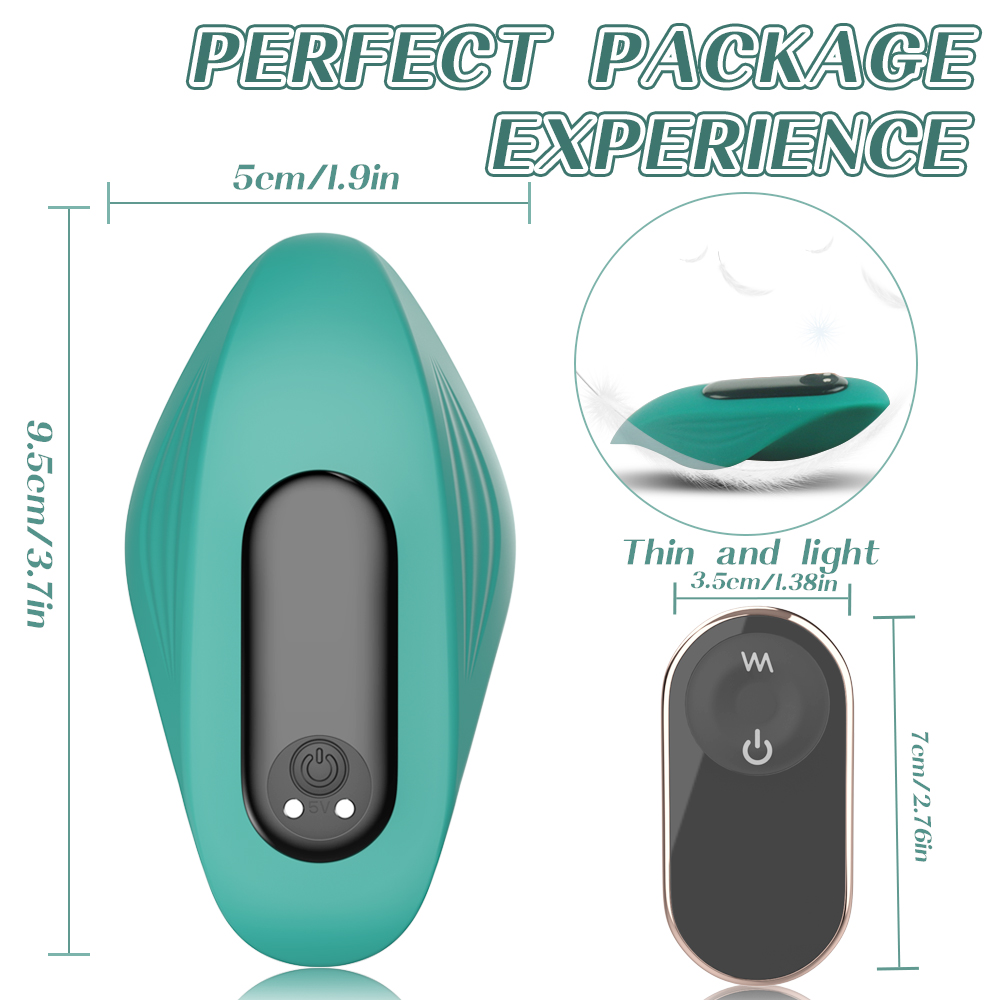 Vibrator Wearable Pelly Remote Control 9 Moduri Vibratii Silicon USB Verde Guilty Toys, Nr. 8, Erotic24.ro
