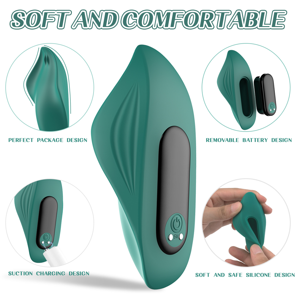 Vibrator Wearable Pelly Remote Control 9 Moduri Vibratii Silicon USB Verde Guilty Toys, Nr. 2, Erotic24.ro
