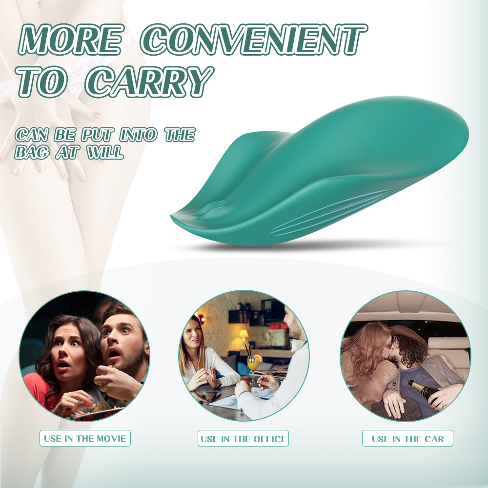 Vibrator Wearable Pelly Remote Control 9 Moduri Vibratii Silicon USB Verde Guilty Toys, Nr. 6, Erotic24.ro