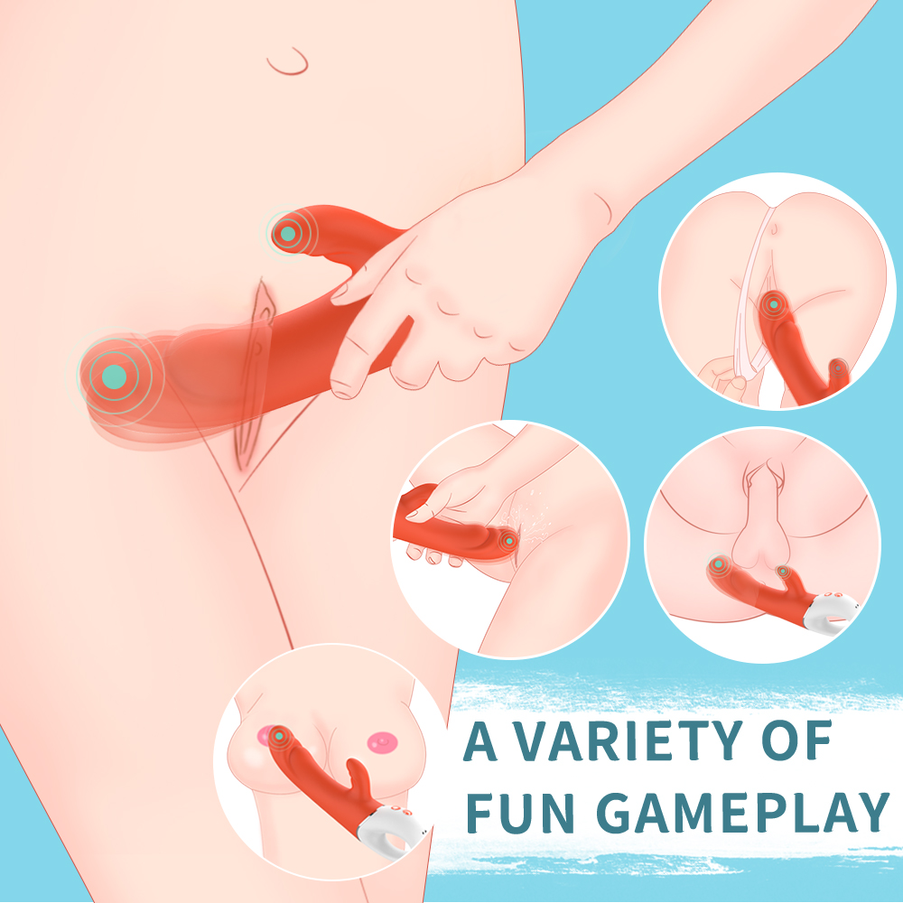 Vibrator Allen 9 Moduri Vibratii Silicon USB Portococaliu 23 cm Mokko Toys, Nr. 7, Erotic24.ro