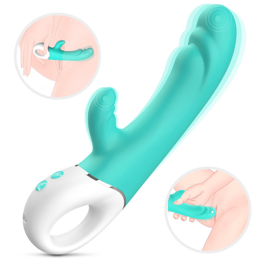 Vibrator Allen 9 Moduri Vibratii Silicon USB Turcoaz 23 cm Mokko Toys, #2, Erotic24.ro