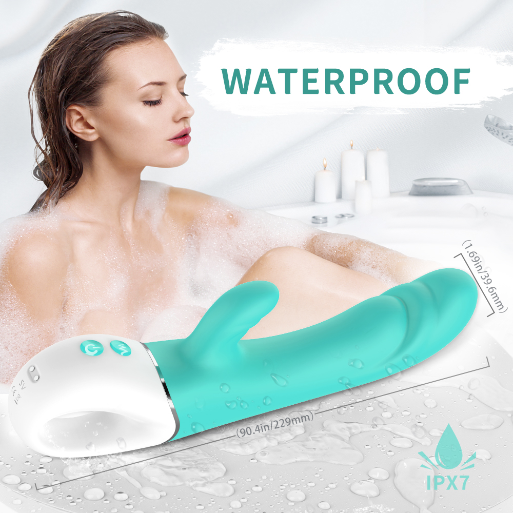 Vibrator Allen 9 Moduri Vibratii Silicon USB Turcoaz 23 cm Mokko Toys, #5, Erotic24.ro