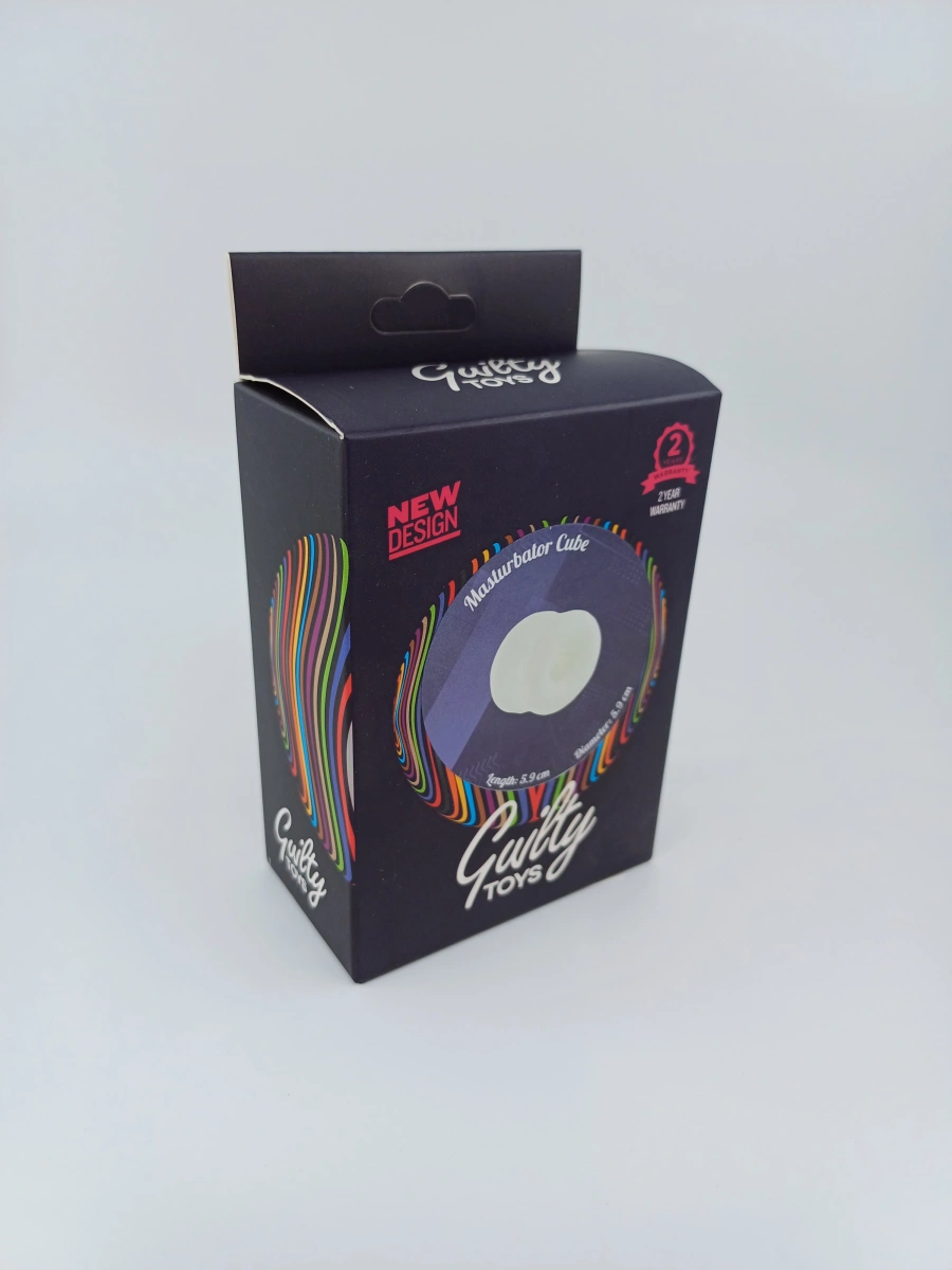 Masturbator Cube TPE Super Soft Alb 5.9 cm Guilty Toys, #5, Erotic24.ro