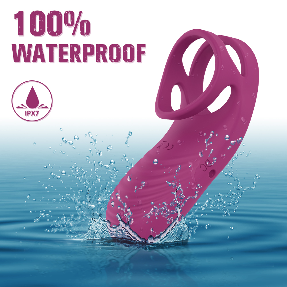 Inel de Penis Axel Remote Control 9 Moduri Vibratii Silicon USB Rosu Mokko Toys, #4, Erotic24.ro