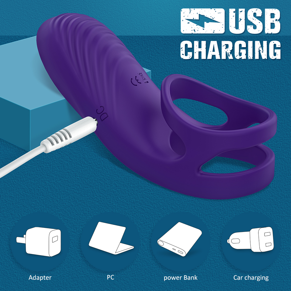 Inel de Penis Axel Remote Control 9 Moduri Vibratii Silicon USB Mov Mokko Toys, #3, Erotic24.ro