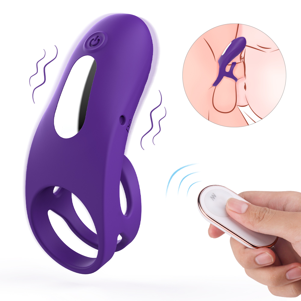 Inel de Penis Axel Remote Control 9 Moduri Vibratii Silicon USB Mov Mokko Toys, #1, Erotic24.ro