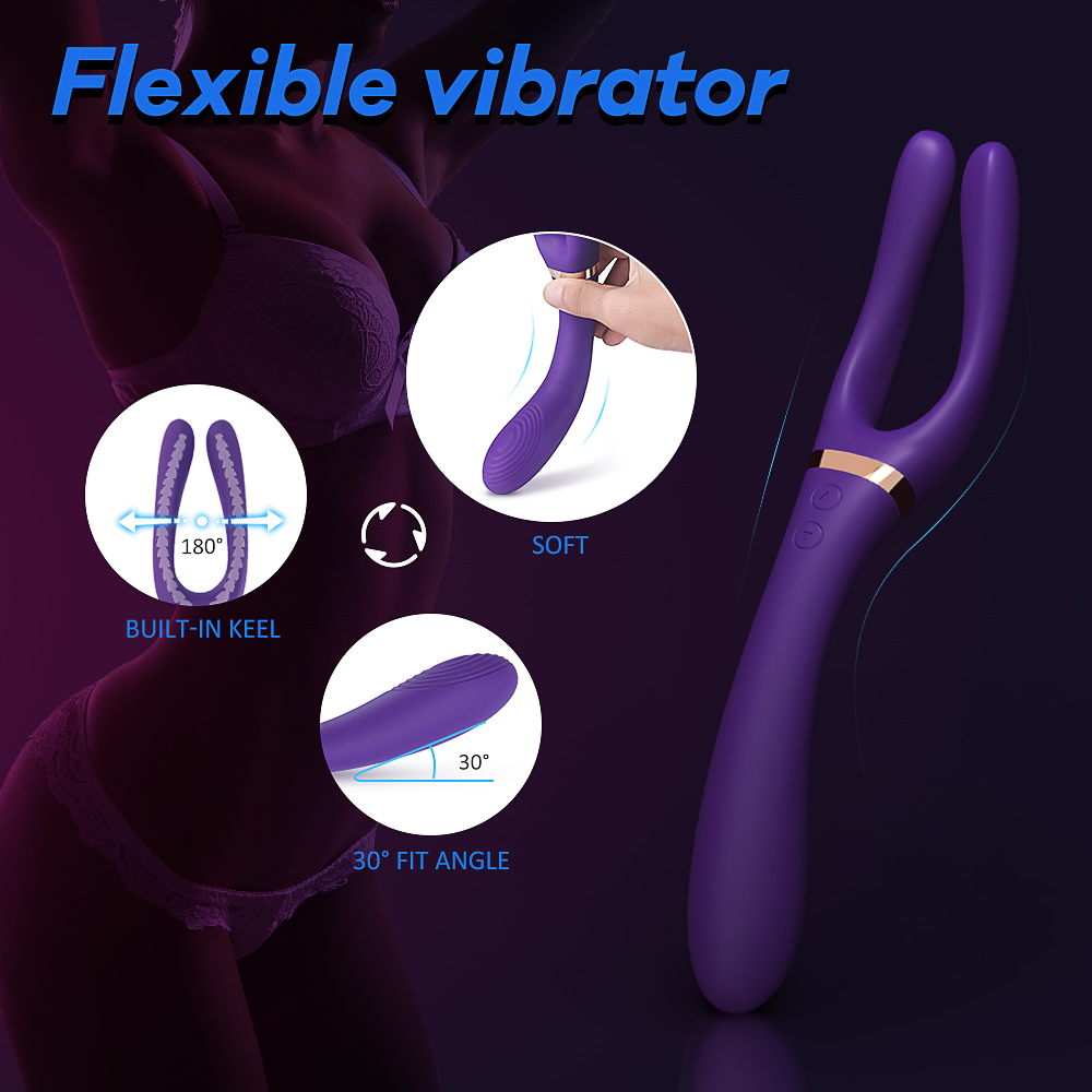 Stimulator Multifunctional Queen, 9 Moduri Vibratii, Silicon, USB, Mov, Nr. 5, Erotic24.ro