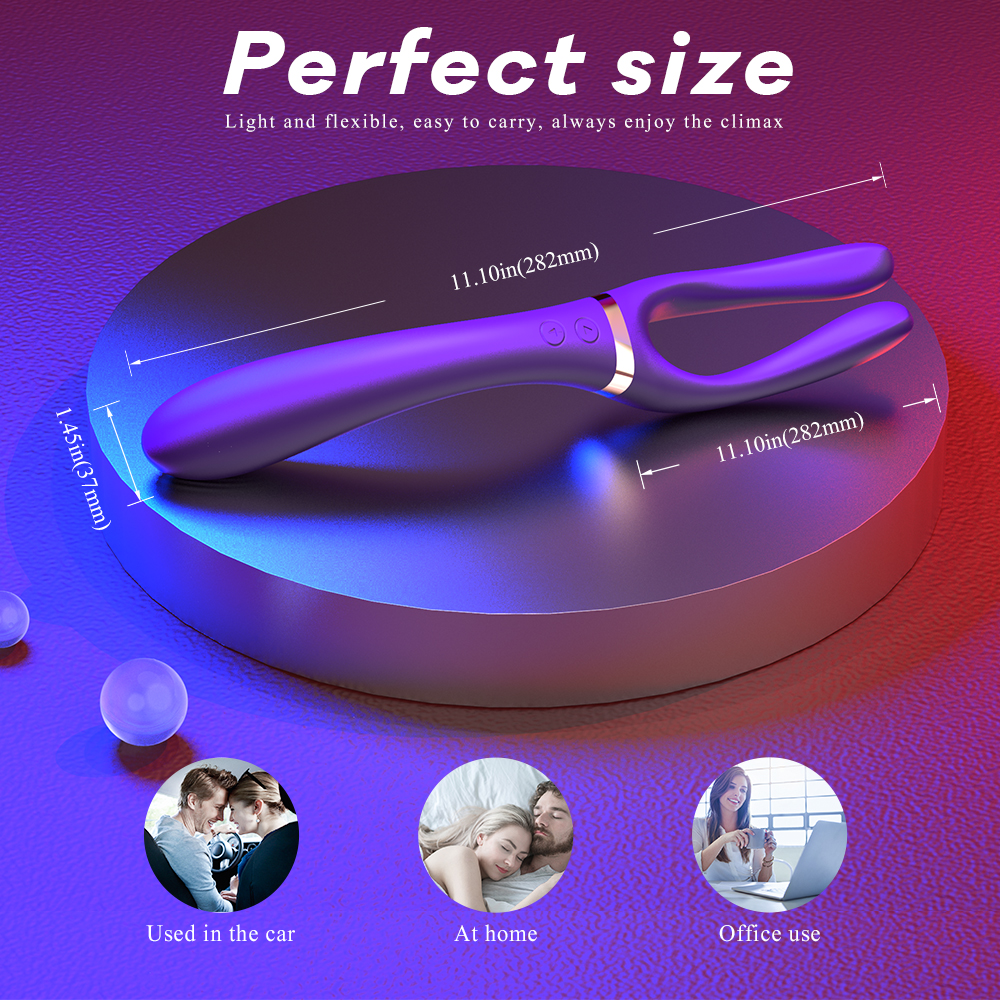 Stimulator Multifunctional Queen, 9 Moduri Vibratii, Silicon, USB, Mov, Nr. 7, Erotic24.ro